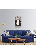 BASKIVAR Atatürk Siyah Beyaz Fraklı Portresi Dikey Kanvas Tablo - 6