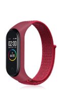 GTC Mi Band 3-4-5 Uyumlu Hasır Örgü Kırmızı Kordon Kayış - 1