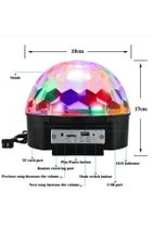 BAY MİA Küre Disko Topu Müzik Çalar Renkli Lazer Işıklı Bluetooth Sese Duyarlı Işıklar Disko Parti Işığı - 6