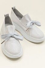 Elle Shoes EMELY Hakiki Deri Beyaz Kadın Ayakkabı - 1