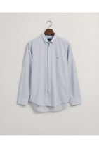 Gant Erkek Mavi Regular Fit Düğmeli Yaka Broadcloth Gömlek - 3