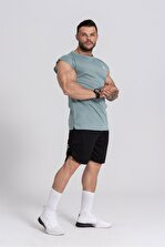 Gymwolves Spor Erkek T-shirt | Tactical Kol Kesim | Yeşil | Workout T-shirt | - 4