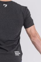 Gymwolves Erkek Spor T-shirt | T-shirt | Workout Tanktop | Siyah Melanj | Never Give Up | - 4