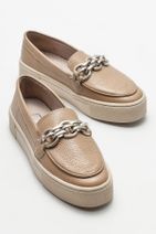 Elle Shoes Naturel Deri Kadın Loafer - 2