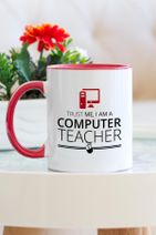 Hediyehanem Bilgisayar Öğretmeni Kırmızı Kupa Bardak - 2