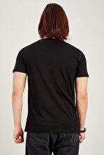 MNC Erkek Siyah V Yaka Basic T-Shirt - 5