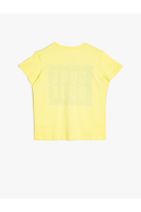 Koton Erkek Çocuk Sarı Yazili Baskılı T-Shirt - 2