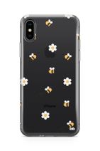 Caselab Apple Iphone Xs Max Şeffaf Telefon Kılıfı - Bees And Flowers - 2
