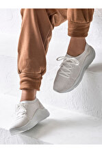 Elle Shoes Beyaz Kadın Triko Spor Ayakkabı - 1