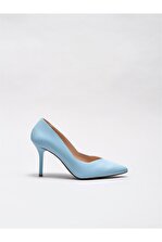 Elle Shoes Mavi Hakiki Deri Kadın Stiletto - 1