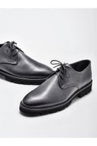 Elle Shoes Gri Deri Erkek Klasik Ayakkabı - 3