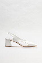 Elle Shoes Beyaz Kadın Topuklu Ayakkabı - 1