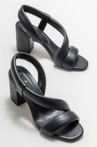 Elle Shoes Siyah Kadın Topuklu Sandalet - 2