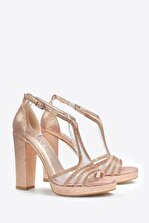 Vizon Ayakkabı Kadın  Bakır Klasik Topuklu Ayakkabı VZN20-040Y - 4