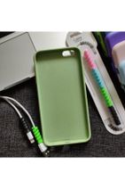 Mislina Iphone 6 Plus 6s Plus Uyumlu Logolu Lansman Kılıf + Kablo Koruyucu - 2