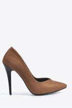Vizon Ayakkabı Kadın  Bronz-Baskı Klasik Topuklu Ayakkabı VZN20-001Y - 3