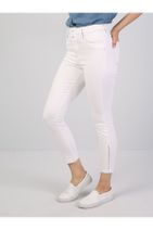 Colin's 760 Dıana Yüksek Bel Dar Paça Super Slim Fit Beyaz Kadın Jean Pantolon - 1