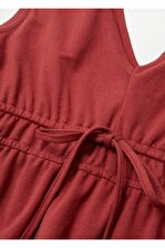 MANGO Woman Kadın Çilek Kırmızısı Beli Elastik Elbise - 6