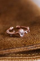 PETRİKOR Izlanda Evlilik Yüzüğü Ayarlanabilir Kadın 14 K Altın Kaplama Yüzük - 3
