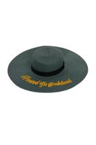 Bay Şapkacı Yazılı Geniş Kenarlı Plaj Kadın Şapkası 7047 - 3