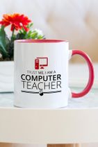 Hediyehanem Bilgisayar Öğretmeni Kırmızı Kupa Bardak - 1