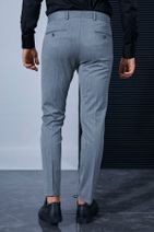 Sateen Men Erkek Gri Kumaş Pantolon - 3