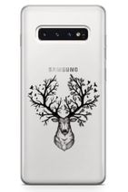 Zipax Samsung Galaxy A21s Kılıf Geyik Ve Orman Desenli Baskılı Silikon Kılıf - 5