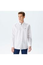 Lacoste Erkek Slim Fit Düğmeli Yaka Beyaz Gömlek - 1