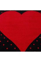 Genel Markalar Çocuk Bebek Odası Halısı Kalp Puan Desenli Halı Kırmızı Siyah - 4