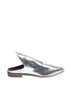 Genel Markalar Shoes Gümüş Deri Kadın Düz Terlik - 1