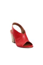 BUENO Shoes Kırmızı Deri Kadın Topuklu Sandalet - 2