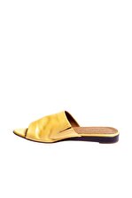 Genel Markalar Shoes Sarı Deri Kadın Düz Terlik - 3