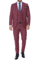 Efor Tk 708 Slim Fit Bordo Klasik Takım Elbise - 2