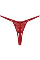 Liona Kadın Özel Bölgesi Ağı Açık Dantelli Fantazi Iç Giyim Fantezi String Tanga - 2