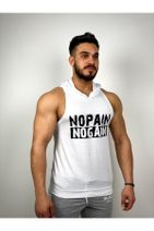 BLACK - Nopain Nogain Kapşonlu Fitness Atleti - 3