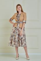 JEANNE DARC Çiçek Desenli Şifon Elbise Pamuk Kumaş Ceket Je90011 - 2