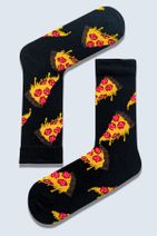 CARNAVAL SOCKS 5'li Karma Siyah Renkli Fast Food Desenli Çorap Set 1003 - 3