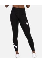 Nike Siyah Kadın Spor Tayt - Kadın Sportswear Leg-a-see Swoosh Tayt - Db3896-010 - 3