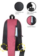 Av A Dos Unisex Keten Usb Kulaklık Çıkışlı Çapraz Askılı Bel Omuz Çanta Göğüs Seyahet Günlük Bodybag - 3