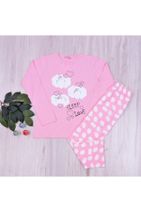 ELİTOL Kız Çocuk Pembe Pamuklu Likralı Pijama Takımı - 2