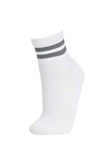 DeFacto Kadın 3'lü Pamuklu Uzun Çorap - 4