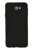 Samsung Galaxy J7 Prime Kılıf Kelvin Kartvizitli Silikon - Siyah - 1