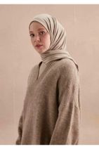NİCE Tesettür Penye Şal Hijap Modeli- Bej - 1
