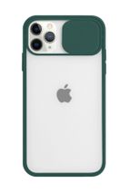 Spoyi Koyu Yeşil Iphone 11 Pro Max Slayt Kamera Lens Korumalı Telefon Kılıfı - 1