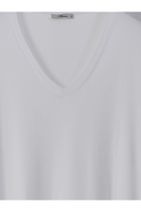 Ltb Kadın  Beyaz Kısa Kol V Yaka T-Shirt 012218000761450000 - 3