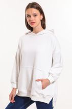 Slazenger Paınter Oversize Kadın Sweatshirt Kırık Beyaz - 2