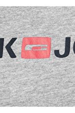 Jack & Jones 12137126 Jjecorp Logo Tee Ss Crew Neck Noos Erkek T-shirt Light Grey Melange/slım Fıt - 3