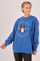 River Island Kadın Mavi Oversize Sweatshirt - 2