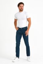 Digital Jeans Örme Hamur Kumaş Dar Kesim Erkek Açık Haki Renk Kot Pantolon - 2