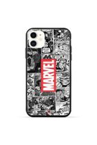 WUGU DESIGN & STUDIO Iphone 11 Uyumlu Marvel Comics Desenli Kamera Korumalı Şeffaf Siyah Silikon Telefon Kılıfı - 1
